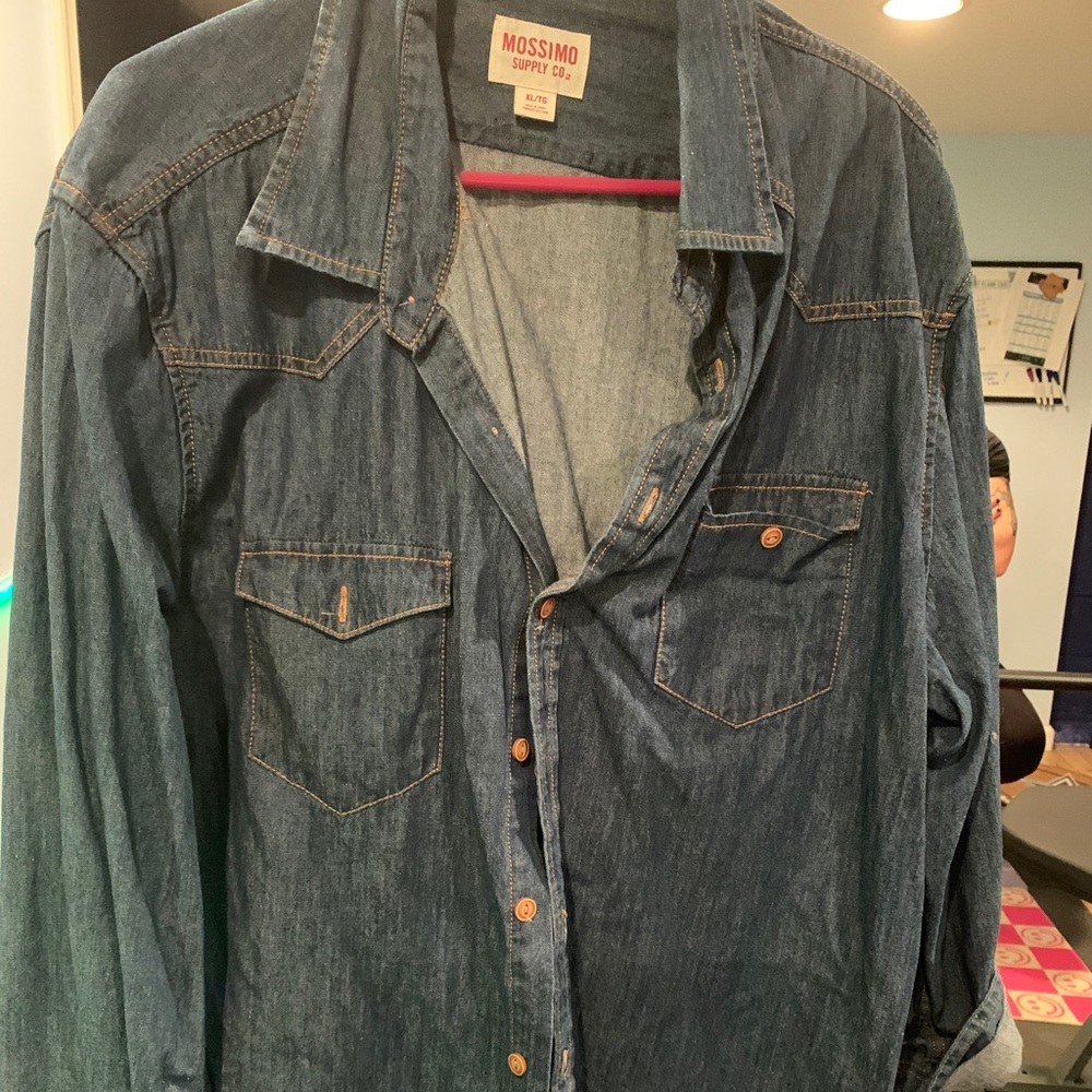 Men’s xl denim button down shirt
